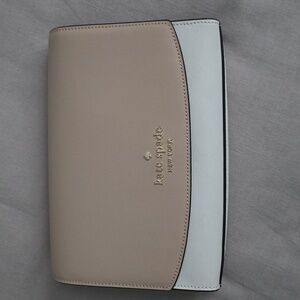 Kate Spade Tan, Black & White Clutch Bag